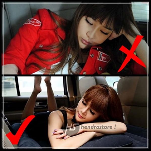 Giường hơi, Nệm hơi ô tô cao cấp phủ vải nhung thích hợp cho các chuyến dã ngoại và nghỉ ngơi trên xe hơi