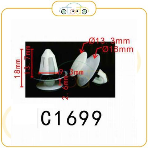 Chốt nhựa C1699 dùng cho xe Mercedes Benz sản xuất với độ chính xác cao