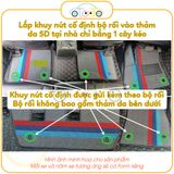 Bộ thảm rối sọc qua ngựa dành cho xe 7 chỗ Honda CRV  năm 2018-2024 theo form thảm da