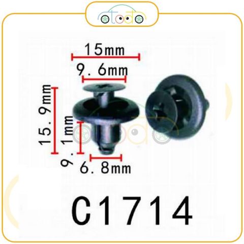 Chốt nhựa C1714 dùng cho xe Subaru sản xuất với độ chính xác cao