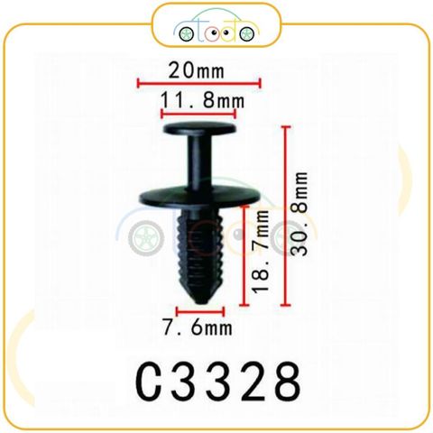 Chốt nhựa C3328 dùng cho xe Mercedes Benz sản xuất với độ chính xác cao