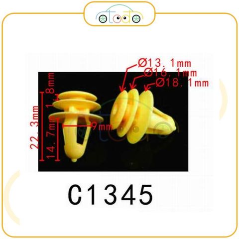 Chốt nhựa C1345 dùng cho xe Toyota sản xuất với độ chính xác cao