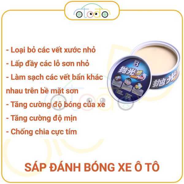 Sáp đánh bóng xe, sửa chữa vết xước, đánh bóng bảo vệ sơn xe
