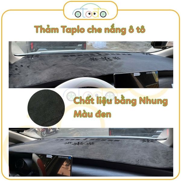 Thảm chống nóng Taplo xe ô tô chất liệu nhung mềm mịn, cao cấp dành cho xe BYD M6 năm 2024