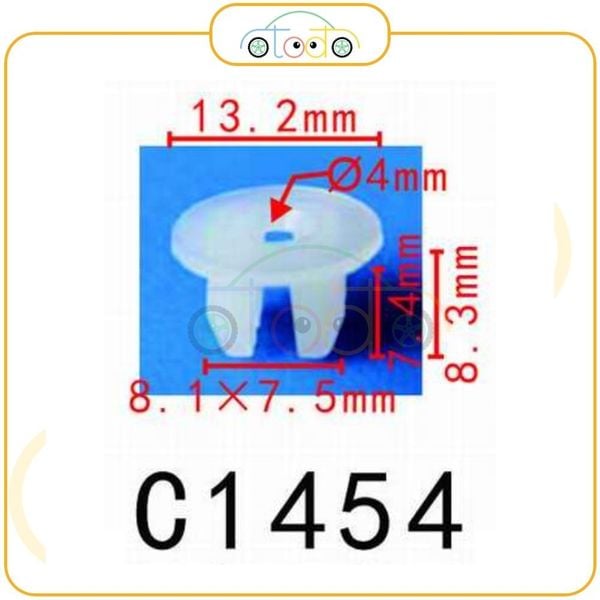 Chốt nhựa C1454 dùng cho xe Mitsubishi sản xuất với độ chính xác cao