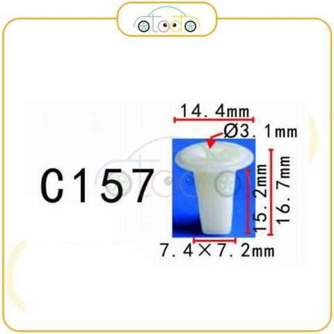 Chốt nhựa C157 dùng cho xe Honda/ Toyota sản xuất với độ chính xác cao