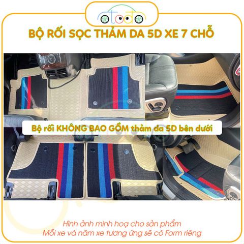 Bộ thảm rối sọc qua ngựa dành cho xe 7 chỗ Toyota Land Cruiser Prado năm 2006-2019 theo form thảm da