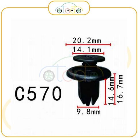 Chốt nhựa C570 dùng cho xe BMW/ Honda/ General Motors/ Subaru sản xuất với độ chính xác cao