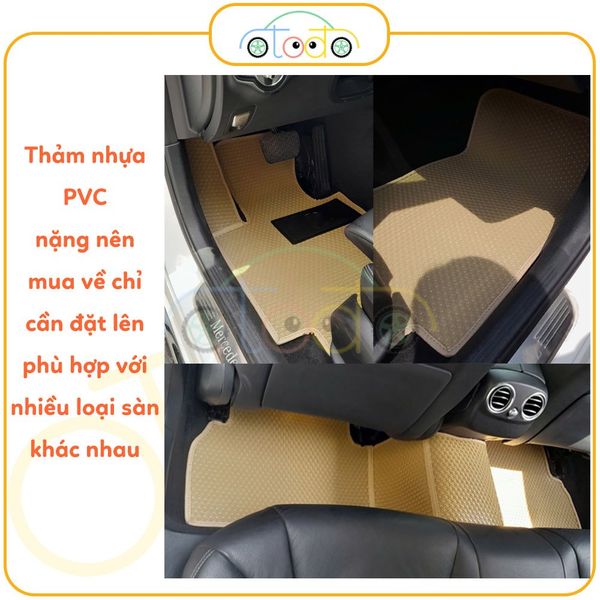 Thảm lót sàn nhựa PVC dành cho xe ô tô 5 chỗ Mitsubishi Outlander năm 2015-2024