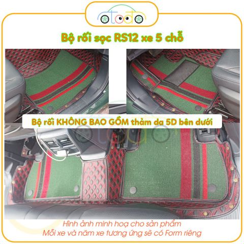 Bộ thảm rối sọc qua ngựa dành cho xe 5 chỗ Volkswagen Jetta năm 2012-2021 theo form thảm da