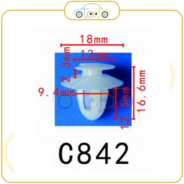 Chốt nhựa C842 dùng cho xe Mercedes Benz sản xuất với độ chính xác cao