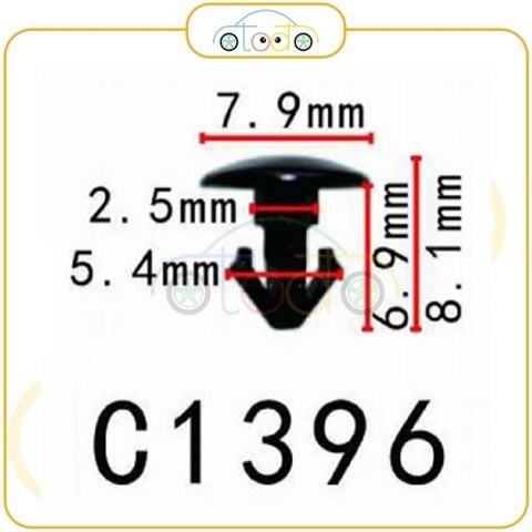 Chốt nhựa C1396 dùng cho xe Nissan sản xuất với độ chính xác cao