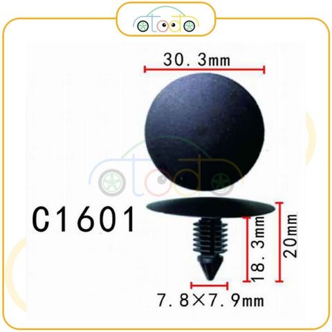 Chốt nhựa C1601 dùng cho xe Land Rover/ Renault sản xuất với độ chính xác cao