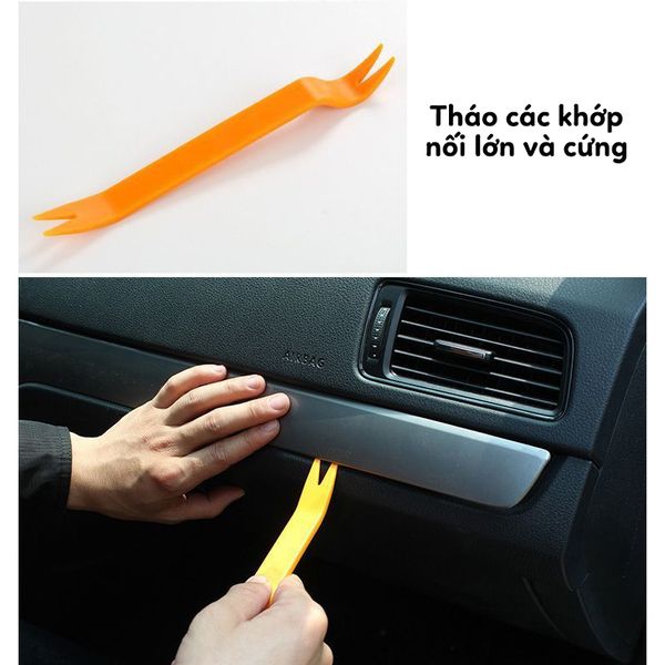 Bộ dụng cụ 12 món  tháo lắp tấm ốp cửa xe, tấm ốp trần, nẹp nhựa dành cho người làm nội thất ô tô