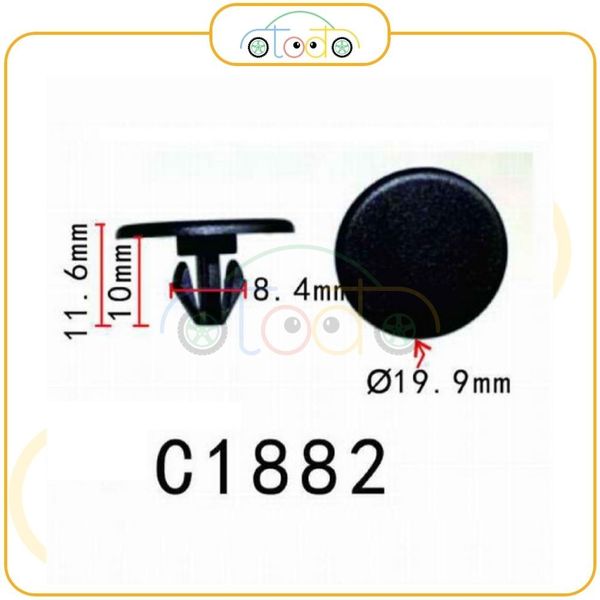 Chốt nhựa C1882 dùng cho xe Peugeot/ Citroen sản xuất với độ chính xác cao