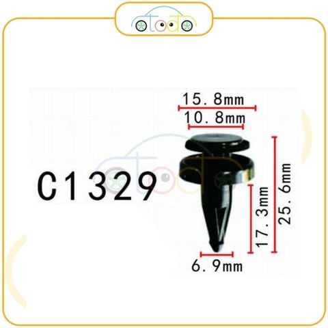 Chốt nhựa C1329 dùng cho xe Toyota sản xuất với độ chính xác cao