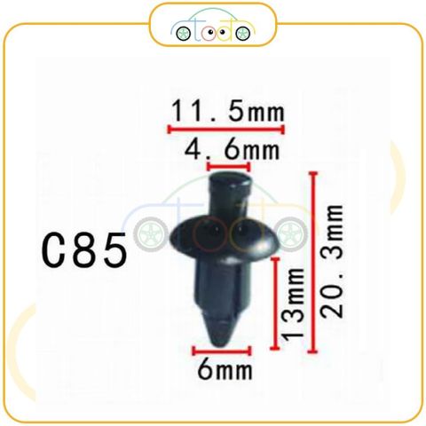 Chốt nhựa C85 dùng cho xe Honda/ Nissan/ Subaru/ Suzuki sản xuất với độ chính xác cao
