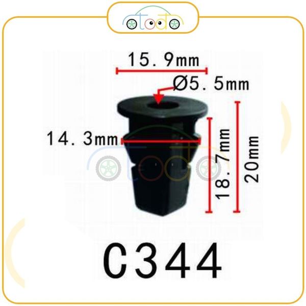 Chốt nhựa C344 dùng cho xe Toyota sản xuất với độ chính xác cao