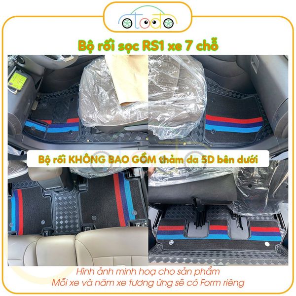 Bộ thảm rối sọc qua ngựa dành cho xe 7 chỗ Honda Stream năm 2004 theo form thảm da
