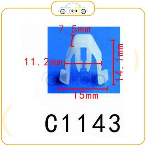 Chốt nhựa C1143 dùng cho xe Toyota sản xuất với độ chính xác cao