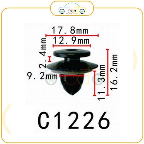 Chốt nhựa C1226 dùng cho xe Toyota sản xuất với độ chính xác cao