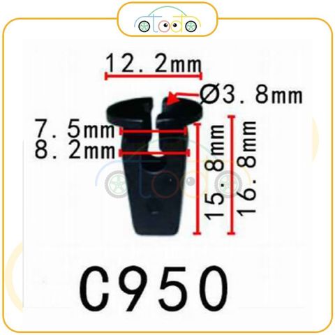 Chốt nhựa C950 dùng cho xe Audi/ Volkswagen sản xuất với độ chính xác cao