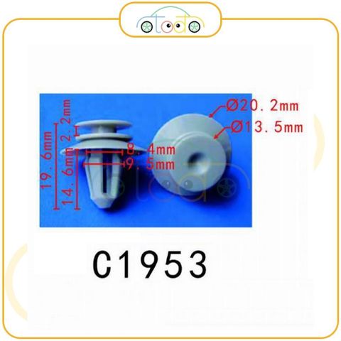 Chốt nhựa C1953 dùng cho xe Mercedes Benz sản xuất với độ chính xác cao