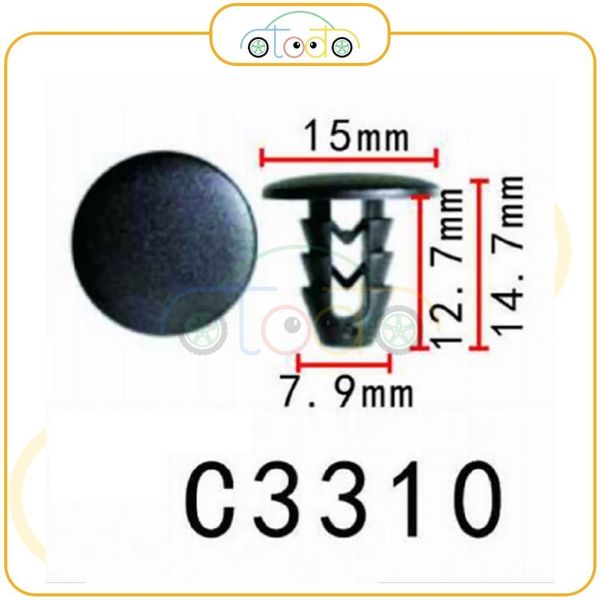 Chốt nhựa C3310 dùng cho xe Fiat sản xuất với độ chính xác cao