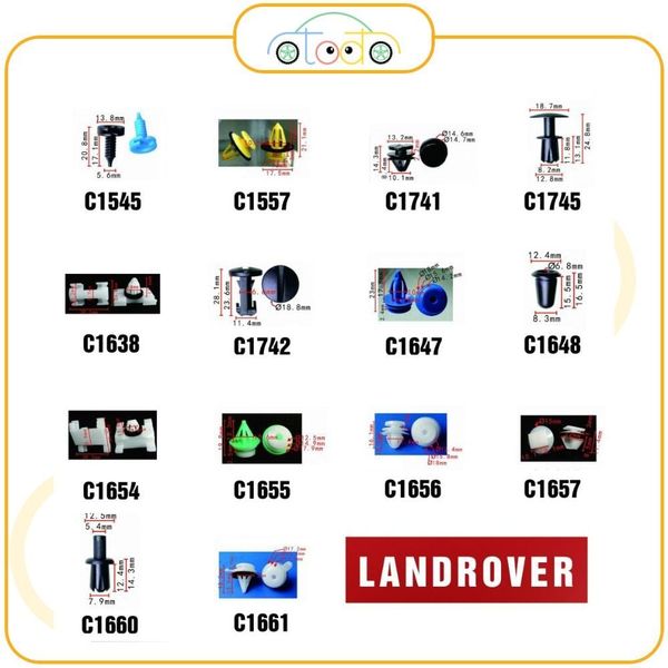 Chốt nhựa C1742 dùng cho xe Land Rover sản xuất với độ chính xác cao