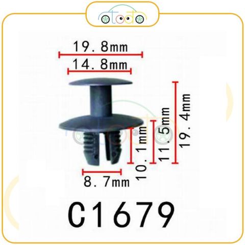Chốt nhựa C1679 dùng cho xe Mercedes Benz sản xuất với độ chính xác cao