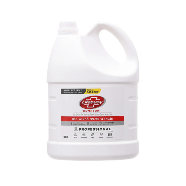 Nước Rửa Tay Lifebuoy 4kg - Sạch Khuẩn, Bảo Vệ Gia Đình