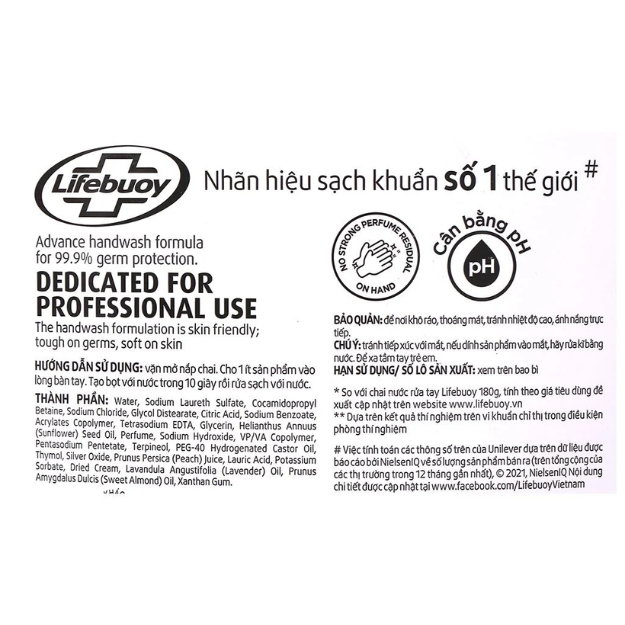 Nước Rửa Tay Lifebuoy 4kg - Sạch Khuẩn, Bảo Vệ Gia Đình