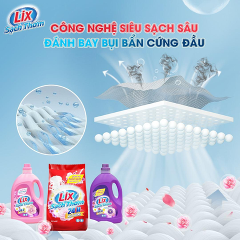 Bột Giặt Lix 800g - Sạch Sâu, Đánh Bay Vết Bẩn