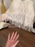  Áo 2 Dây Len Dệt Kim Có Mút Đệm 