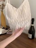  Áo 2 Dây Len Dệt Kim Có Mút Đệm 