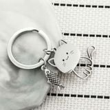  Móc Khoá Inox Cá Mèo 