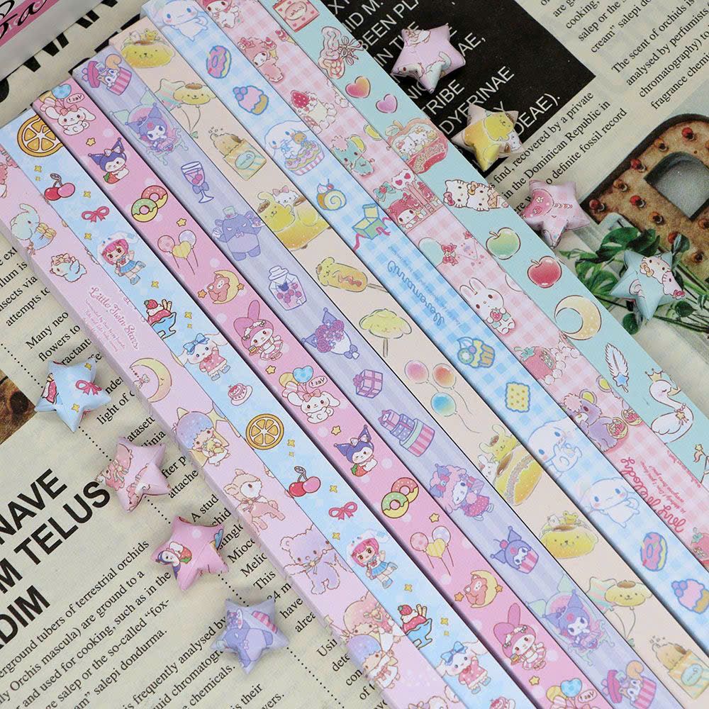  Giấy Gấp Hình Ngôi Sao Nhiều Hoạ Tiết 