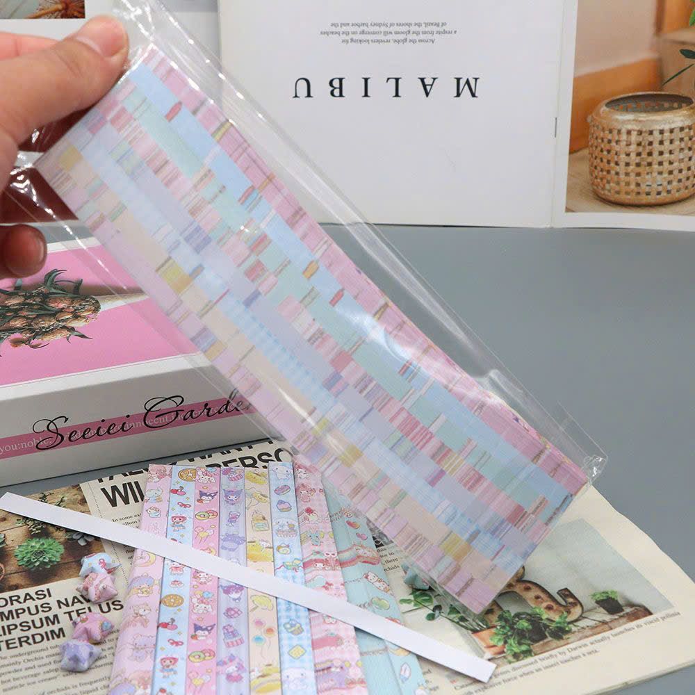  Giấy Gấp Hình Ngôi Sao Nhiều Hoạ Tiết 