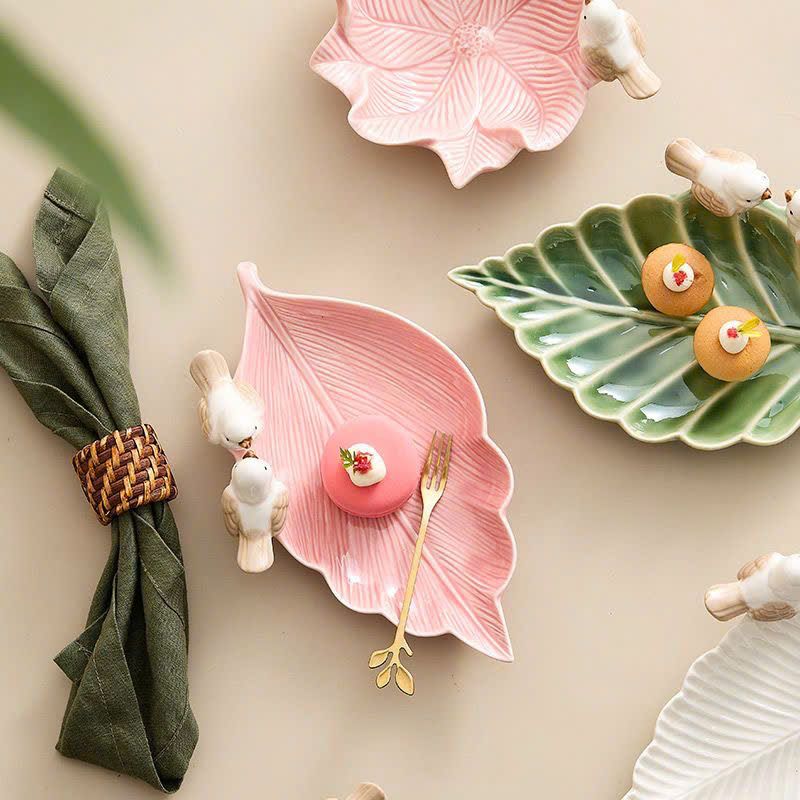  Đĩa Sứ Đức Hóa Hình Đôi Chim 