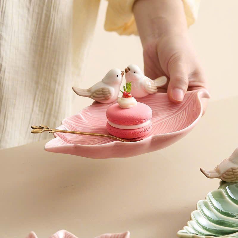  Đĩa Sứ Đức Hóa Hình Đôi Chim 