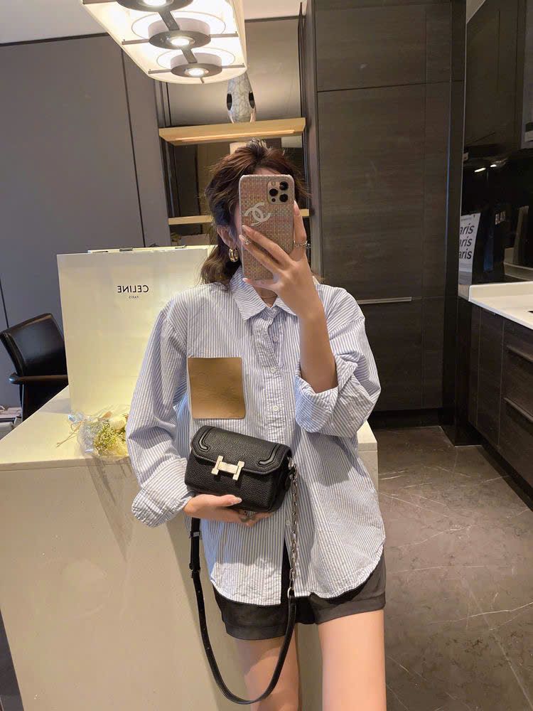  Áo Sơ Mi Kẻ Xanh - Túi Nữ Quảng Châu Hermes Chữ H 