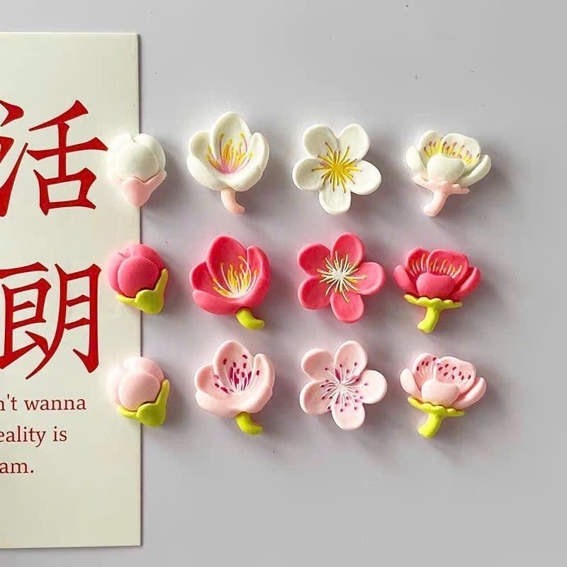  Nam Châm Dán Tủ Lạnh Họa Tiết Hoa 