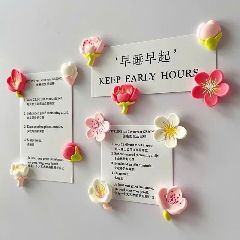  Nam Châm Dán Tủ Lạnh Họa Tiết Hoa 