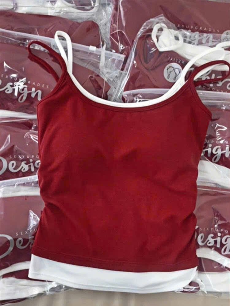  Áo Ba Lỗ Hai Dây Giả 2 lớp 