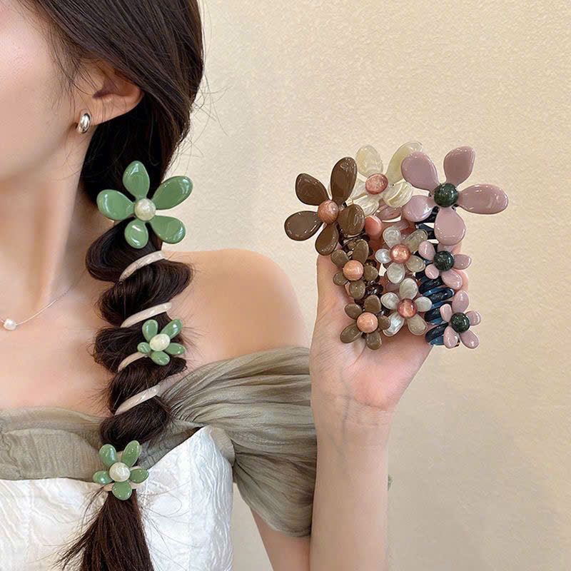  Quấn Tóc Hoa Đàn Hồi Cao Xoắn Ốc 