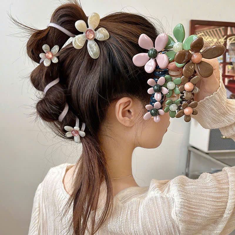  Quấn Tóc Hoa Đàn Hồi Cao Xoắn Ốc 