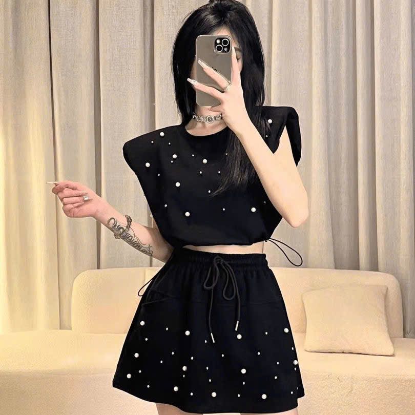  Set Quần Mix Áo Rút Eo 