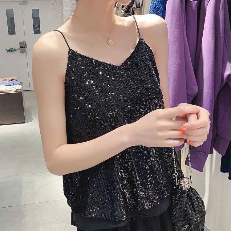  Áo 2 cổ Chữ V Dây Đính Kim Tuyến 