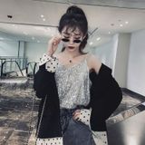 Áo 2 cổ Chữ V Dây Đính Kim Tuyến 