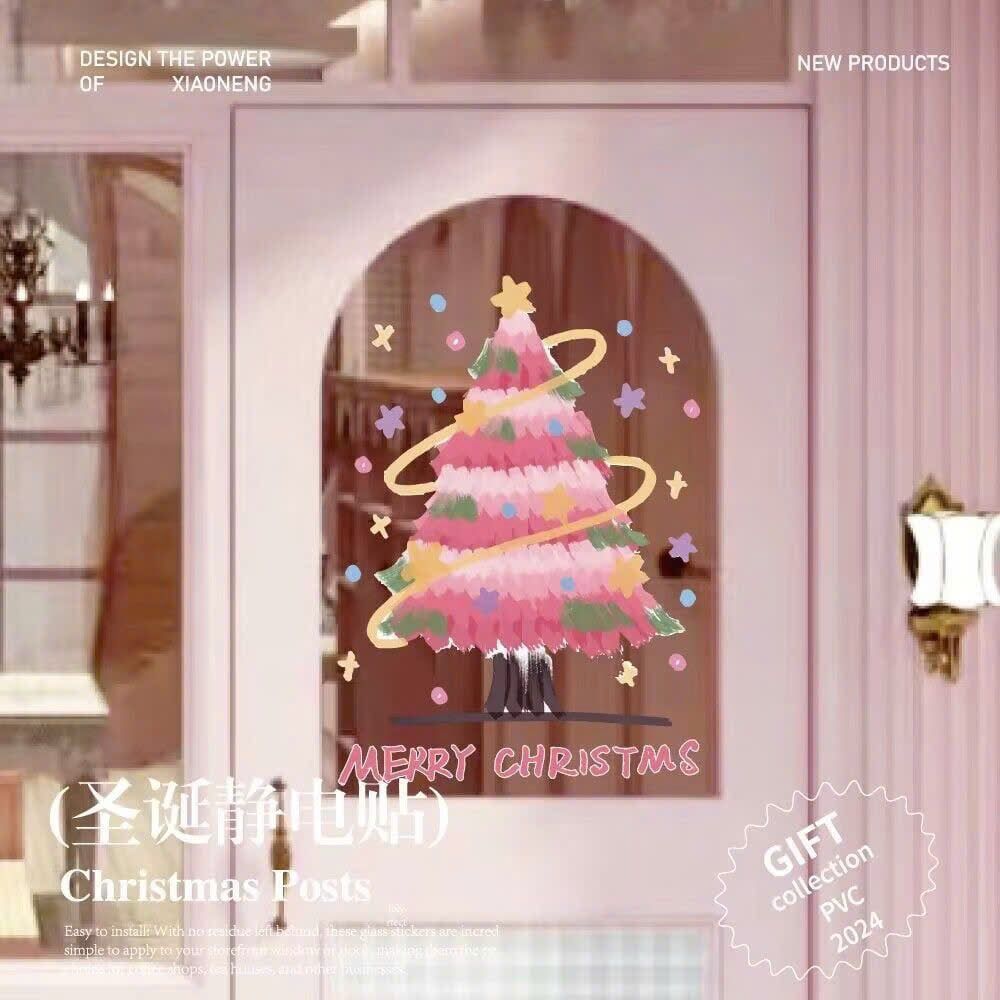  Decal Trang Trí Noel Dán Cửa 